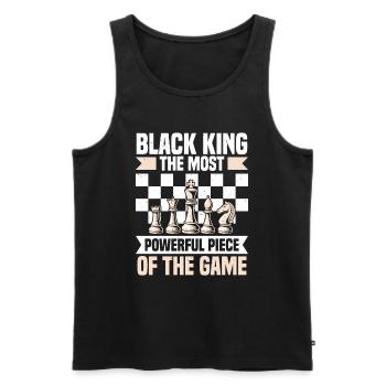 chess piece king chess club chess - Men's Premium Organic Tank Top - black - Front - Michal (187cm)