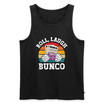 Retro Bunco Geschenk Bunco Shirt Würfeln - Männer Premium Bio Tank Top - Schwarz - Vorne - AI Model Male 178 light (178cm)