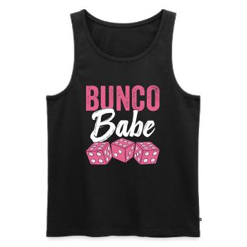 Bunco Babe Women's Bunco Women's Dice Night - Men's Premium Organic Tank Top - black - Front - AI Model Male 178 light (178cm)