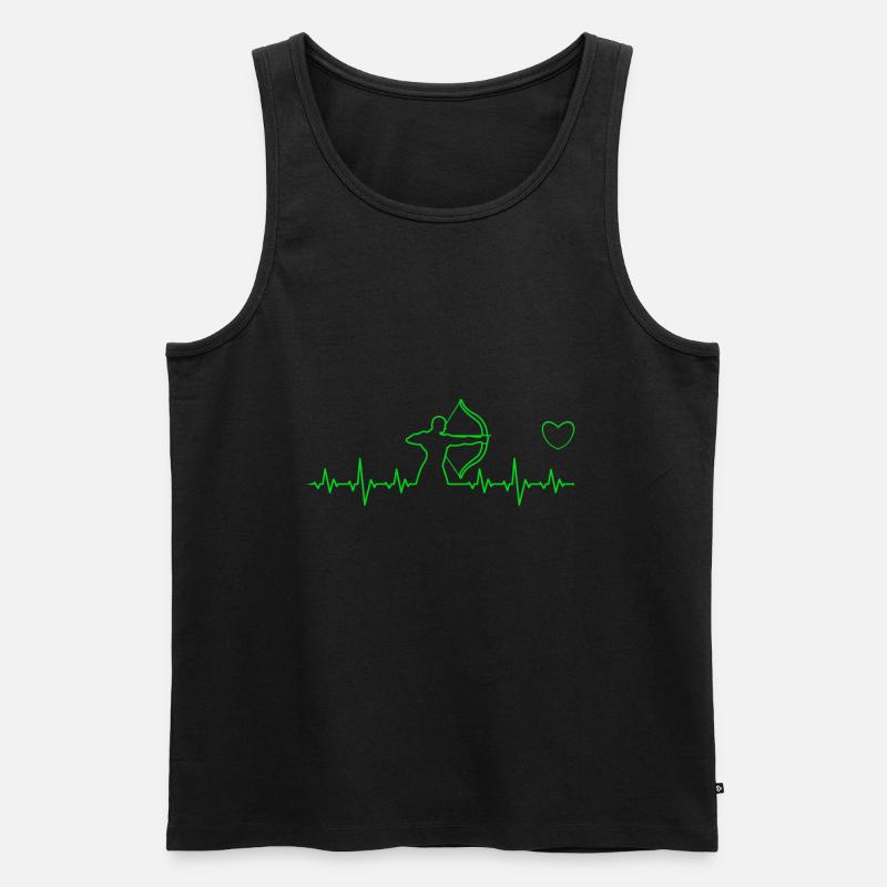 Bogenschießen - Männer Premium Bio Tank Top - Schwarz