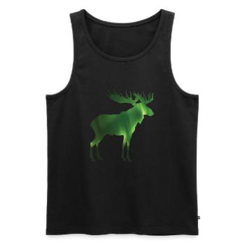 wapitis scandinavie - Débardeur bio Premium Homme - noir - Devant - AI Model Male 178 light (178cm)