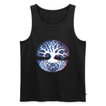 Tree - Men's Premium Organic Tank Top - black - Front - Michal (187cm)