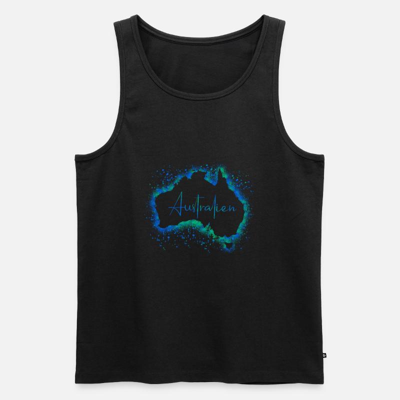 Australien - Männer Premium Bio Tank Top - Schwarz