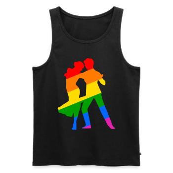 Tango LGBTQIA+ - Débardeur bio Premium Homme - noir - Devant - Michal (187cm)