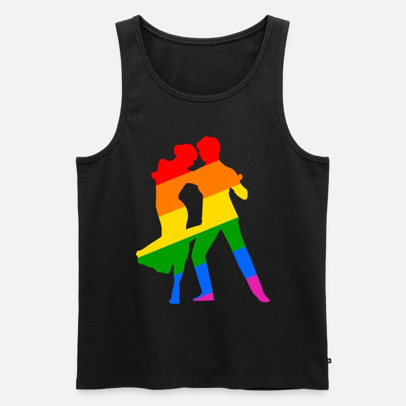Tango LGBTQIA+ - Männer Premium Bio Tank Top - Schwarz