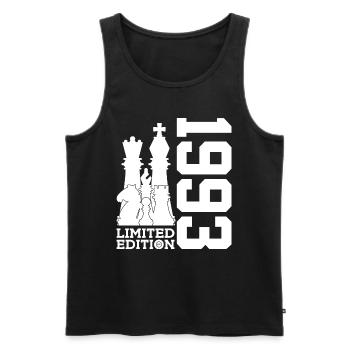 33. GEBURTSTAG SCHACH LIMITED EDITION 1993 - Männer Premium Bio Tank Top - Schwarz - Vorne - Michal (187cm)