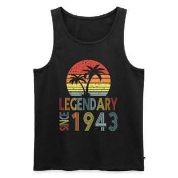Legendary since 1943 - Men's Premium Organic Tank Top - black - Front - Michal (187cm)