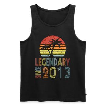 Legendary since 2013 - Men's Premium Organic Tank Top - black - Front - AI Model Male 178 light (178cm)