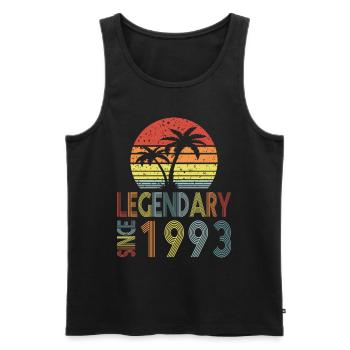 Legendary since 1993 - Men's Premium Organic Tank Top - black - Front - Michal (187cm)