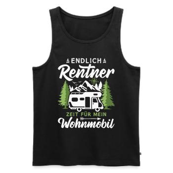 Endlich Rentner Zeit für mein Wohnmobil Camping - Männer Premium Bio Tank Top - Schwarz - Vorne - Michal (187cm)