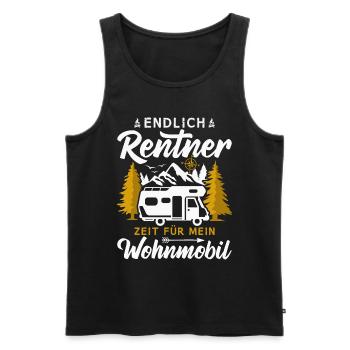 Endlich Rentner Zeit für mein Wohnmobil Camping - Männer Premium Bio Tank Top - Schwarz - Vorne - Michal (187cm)