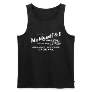 Me myself and I Birthday Shirt - Men's Premium Organic Tank Top - black - Front - AI Model Male 178 light (178cm)