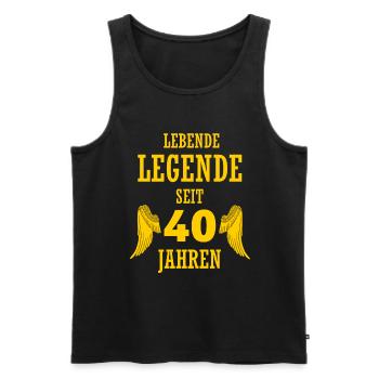 Lebende Legende 40 Jahre 40. Geburtstag witzig - Männer Premium Bio Tank Top - Schwarz - Vorne - Michal (187cm)