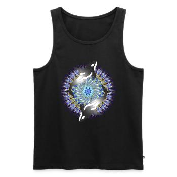 Whale Kaleidoscope 01 - Men's Premium Organic Tank Top - black - Front - AI Model Male 178 light (178cm)