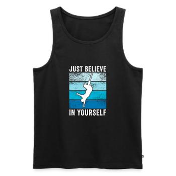 Bungee Jumping - Men's Premium Organic Tank Top - black - Front - AI Model Male 178 light (178cm)