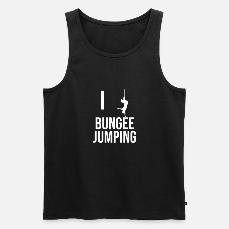 Bungee Jumping - Männer Premium Bio Tank Top - Schwarz