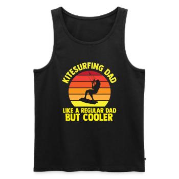 Kite Kitesurfen Kiteboard - Männer Premium Bio Tank Top - Schwarz - Vorne - AI Model Male 178 light (178cm)