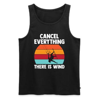 Kitesurfer Kitesurfing Kiteboard Kiter Kiten Bar - Men's Premium Organic Tank Top - black - Front - AI Model Male 178 light (178cm)