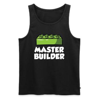 Kinder Bausteine Ziegel Spielzeug Klemmbausteine - Männer Premium Bio Tank Top - Schwarz - Vorne - AI Model Male 178 light (178cm)