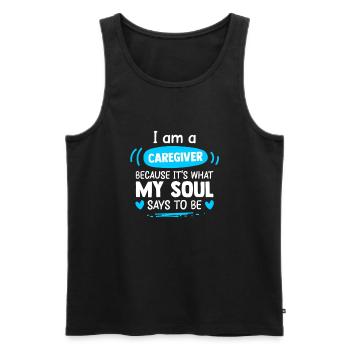 Geriatric Nurse Gift Carer - Men's Premium Organic Tank Top - black - Front - AI Model Male 178 light (178cm)