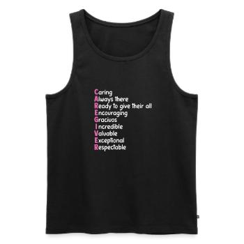 Geriatric Nurse Gift Carer - Men's Premium Organic Tank Top - black - Front - AI Model Male 178 light (178cm)