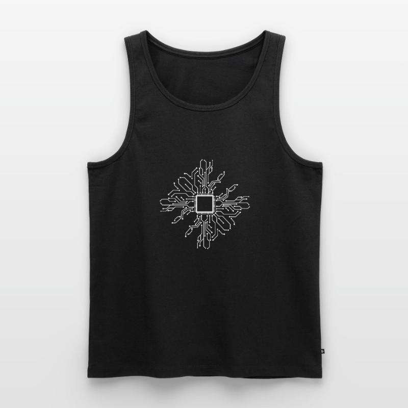 Computer Leiterplatte IT Informatik CPU Männer Premium Bio Tank Top