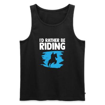 Équitation Ferme Cadeau Cavalier - Débardeur bio Premium Homme - noir - Devant - Michal (187cm)
