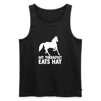 Équitation Ferme Cadeau Cavalier - Débardeur bio Premium Homme - noir - Devant - Michal (187cm)