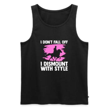 Pferde Reiten Reiter Spruch - Männer Premium Bio Tank Top - Schwarz - Vorne - AI Model Male 178 light (178cm)