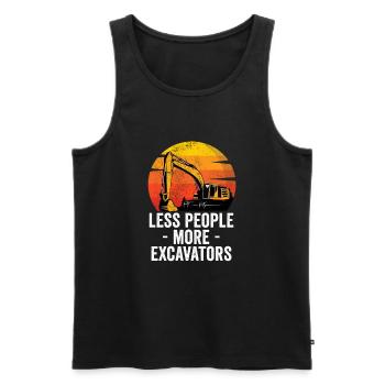 Bagger Baggerfahrer Baumaschine Bauarbeiter Job - Männer Premium Bio Tank Top - Schwarz - Vorne - AI Model Male 178 light (178cm)