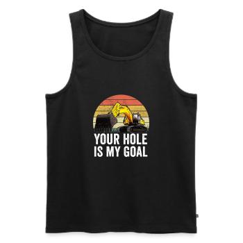 Excavator Excavator Excavator Construction Site Road Construction - Men's Premium Organic Tank Top - black - Front - Michal (187cm)