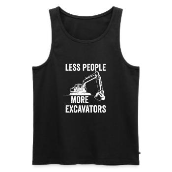 Bagger Baustelle Baggerfahrer Baggern Geschenk - Männer Premium Bio Tank Top - Schwarz - Vorne - AI Model Male 178 light (178cm)