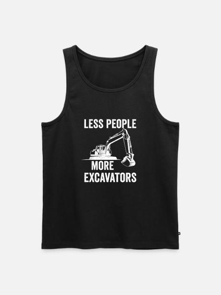 Bagger Baustelle Baggerfahrer Baggern Geschenk - Männer Premium Bio Tank Top - Schwarz