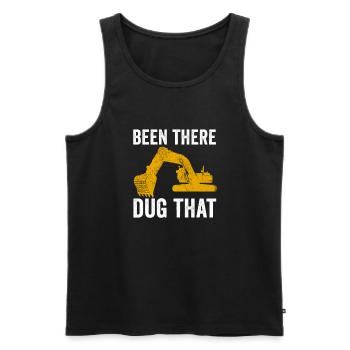 Excavator construction worker excavator driver construction machine job - Men's Premium Organic Tank Top - black - Front - AI Model Male 178 light (178cm)