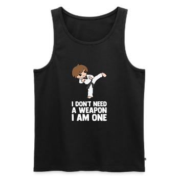 Taekwondo Taekwondoin Tae-Kwon-Do Tae Kwon Do - Männer Premium Bio Tank Top - Schwarz - Vorne - AI Model Male 178 light (178cm)