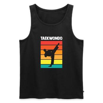Taekwondo Taekwondoin Tae-Kwon-Do Tae Kwon Do - Männer Premium Bio Tank Top - Schwarz - Vorne - AI Model Male 178 light (178cm)