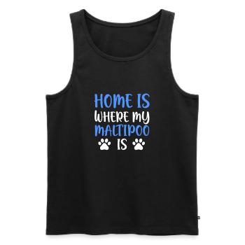 Maltipoo Hund Geschenk Hunderasse Maltipoo - Männer Premium Bio Tank Top - Schwarz - Vorne - AI Model Male 178 light (178cm)