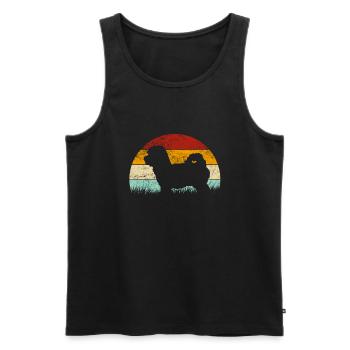 Maltipoo Hund Geschenk Hunderasse Maltipoo - Männer Premium Bio Tank Top - Schwarz - Vorne - AI Model Male 178 light (178cm)