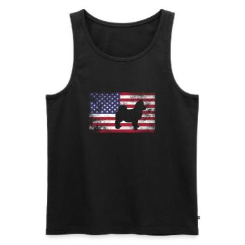 Pomsky dog owner dog breed dog Pomsky - Men's Premium Organic Tank Top - black - Front - AI Model Male 178 light (178cm)