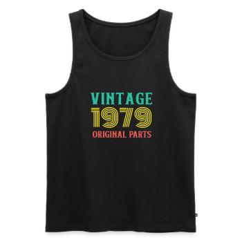 Geburtsjahr Jahrgang 1979 Originalteile Geburtstag - Männer Premium Bio Tank Top - Schwarz - Vorne - Michal (187cm)