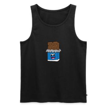 Chocolate Lover Chocolate Milk Chocolate Bars - Men's Premium Organic Tank Top - black - Front - AI Model Male 178 light (178cm)