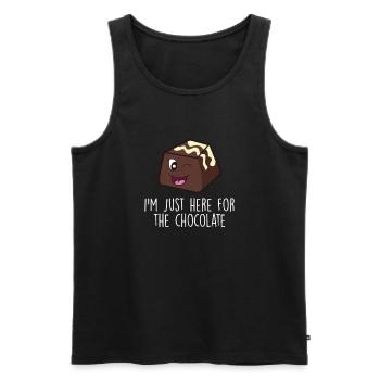 Chocolate Lover Chocolate Milk Chocolate Bars - Men's Premium Organic Tank Top - black - Front - AI Model Male 178 light (178cm)
