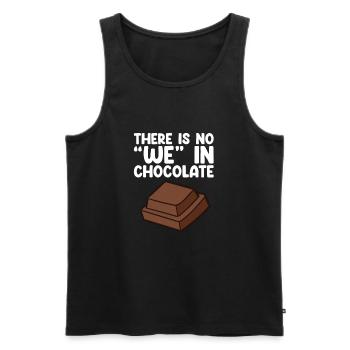 Chocolat drôle Chocolat Citation - Débardeur bio Premium Homme - noir - Devant - AI Model Male 178 light (178cm)