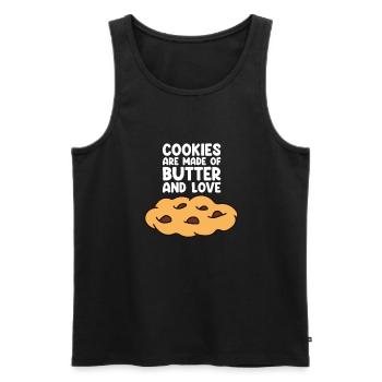 Cookies Apparel Baker Cookie Lover - Men's Premium Organic Tank Top - black - Front - AI Model Male 178 light (178cm)