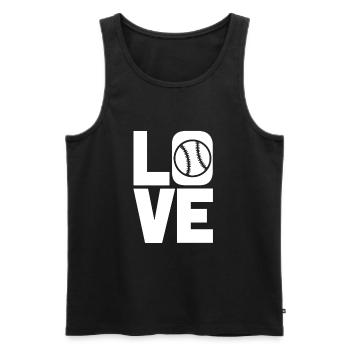Liebe Baseball - Männer Premium Bio Tank Top - Schwarz - Vorne - Michal (187cm)