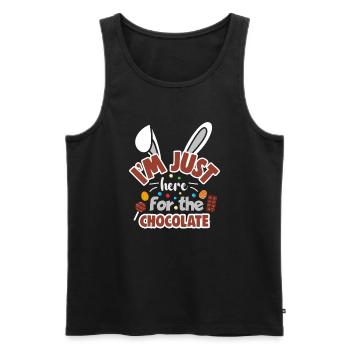 Joyeux lapin de Pâques drôle de jour de Pâques - Débardeur bio Premium Homme - noir - Devant - AI Model Male 178 light (178cm)