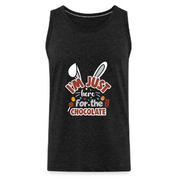 Joyeux lapin de Pâques drôle de jour de Pâques - Débardeur bio Premium Homme - charbon - Devant - Alexander (188cm)