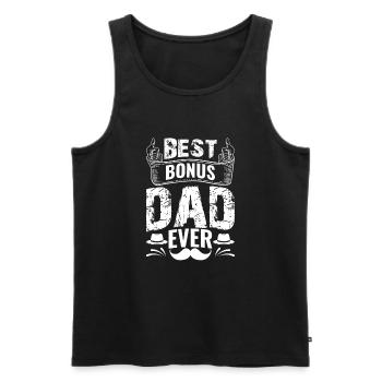 Funny Dad Father's Day Father Husband Daddy Men - Men's Premium Organic Tank Top - black - Front - Michal (187cm)