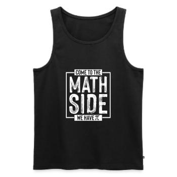Mathématiques Professeur de mathématiques Équation Pi - Débardeur bio Premium Homme - noir - Devant - Michal (187cm)