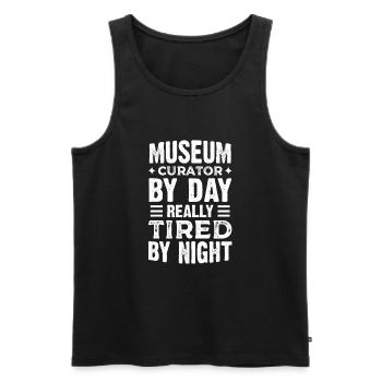 Musée Funny Design Musées - Débardeur bio Premium Homme - noir - Devant - Michal (187cm)